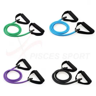 1 Shape Latex Resistance Tube With Foam Handle