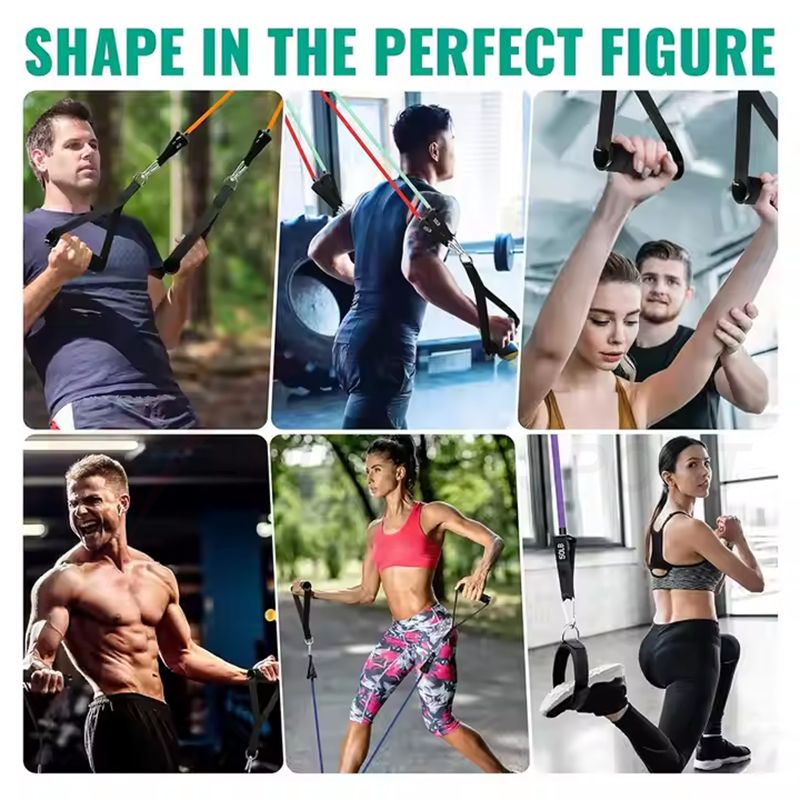 5 Levels Latex Resistance Tube Set