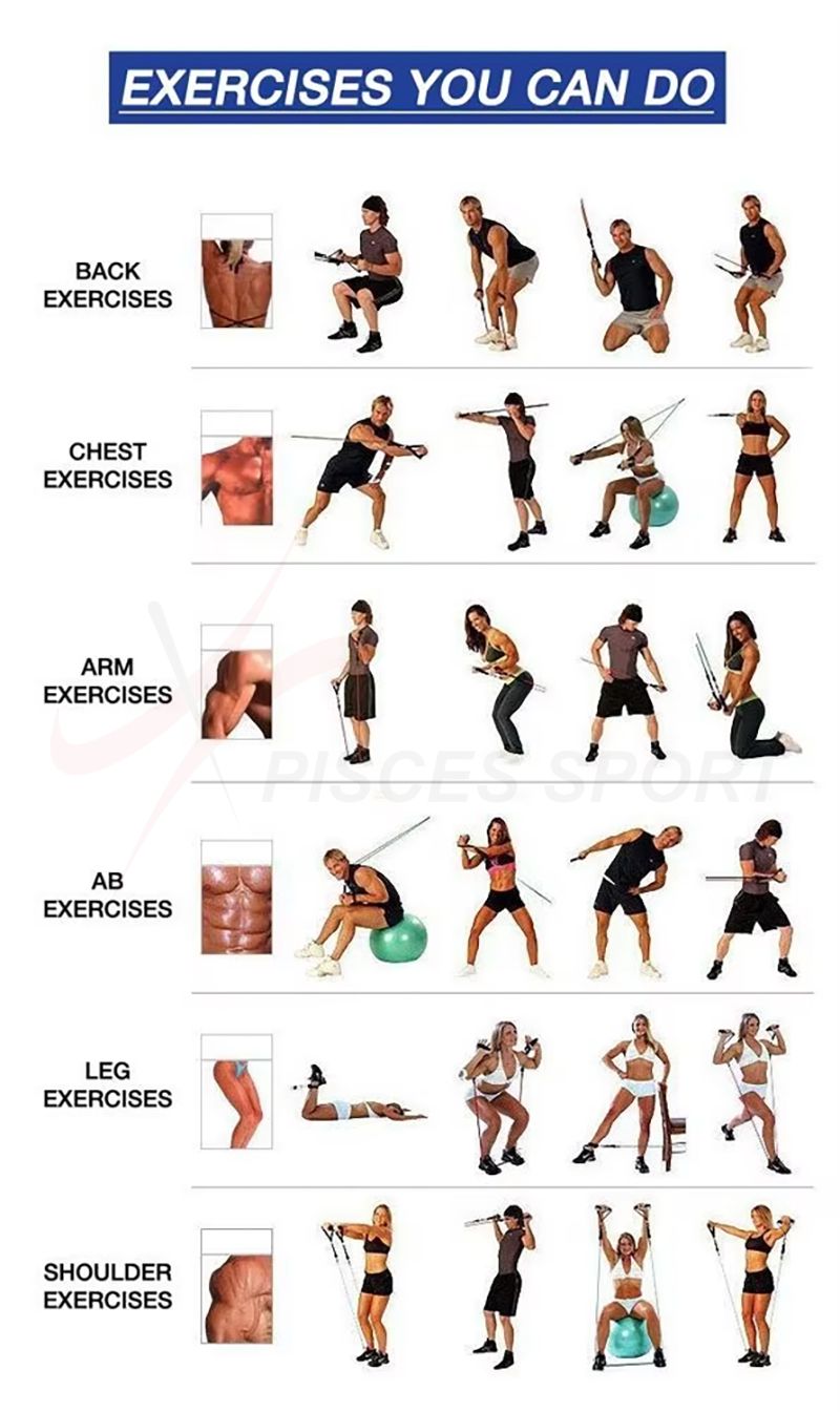 1 Shape Latex Resistance Tube With Fabric Sleeve